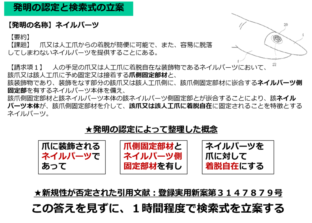 図１８　発明の認定と検索式の立案について